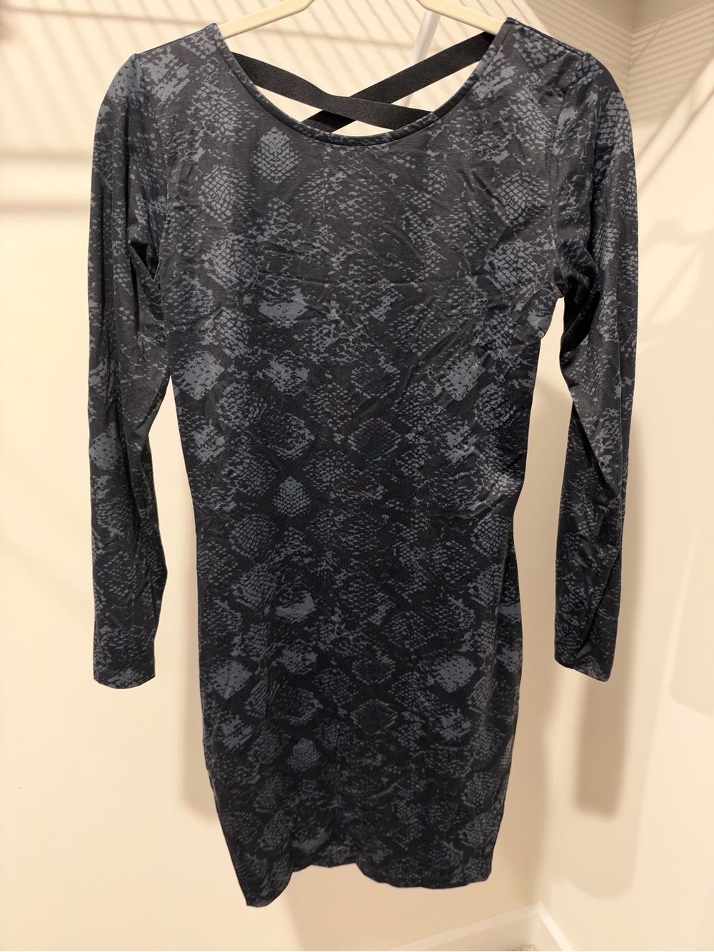 Victoria’s Secret Black Snakeskin-Print Bodycon Dress